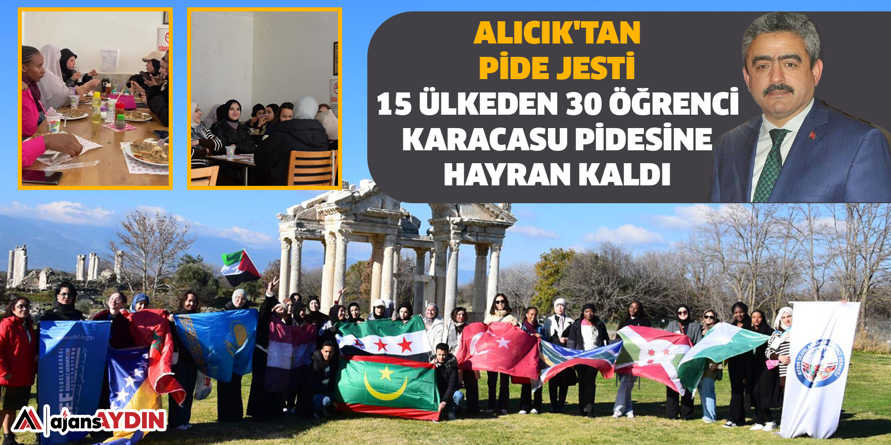 Alıcık'tan pide jesti: 15 ülkeden 30 öğrenci Karacasu pidesine hayran kaldı