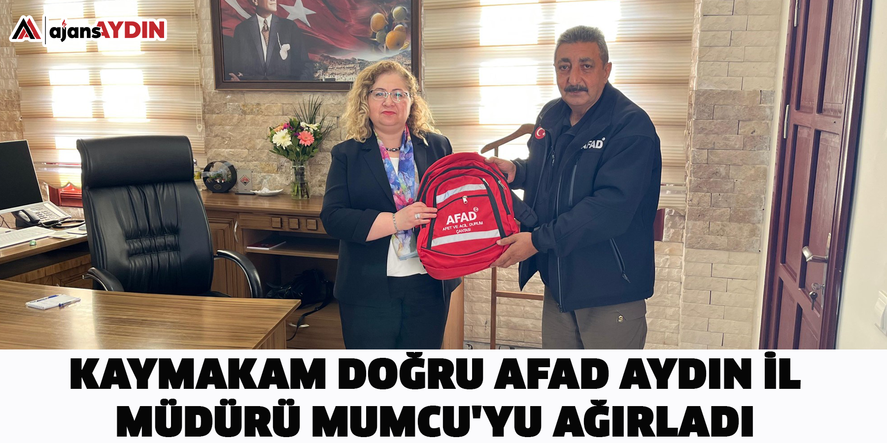 Kaymakam Doğru AFAD Aydın İl Müdürü Mumcu'yu ağırladı