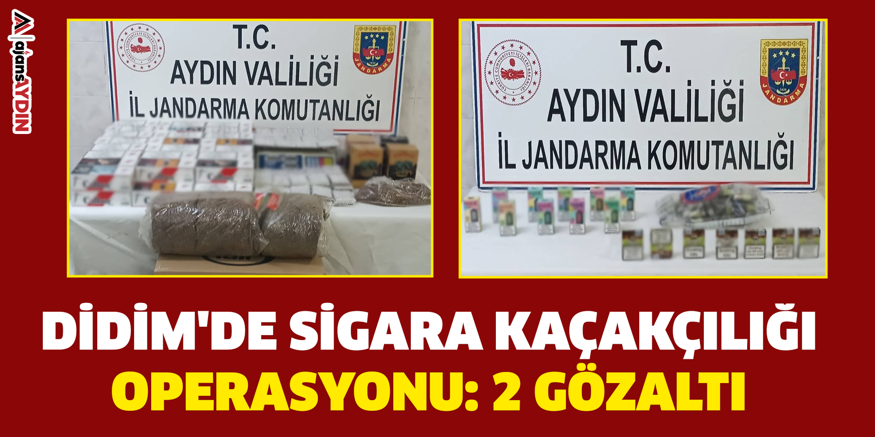 Didim'de sigara kaçakçılığı operasyonu: 2 gözaltı