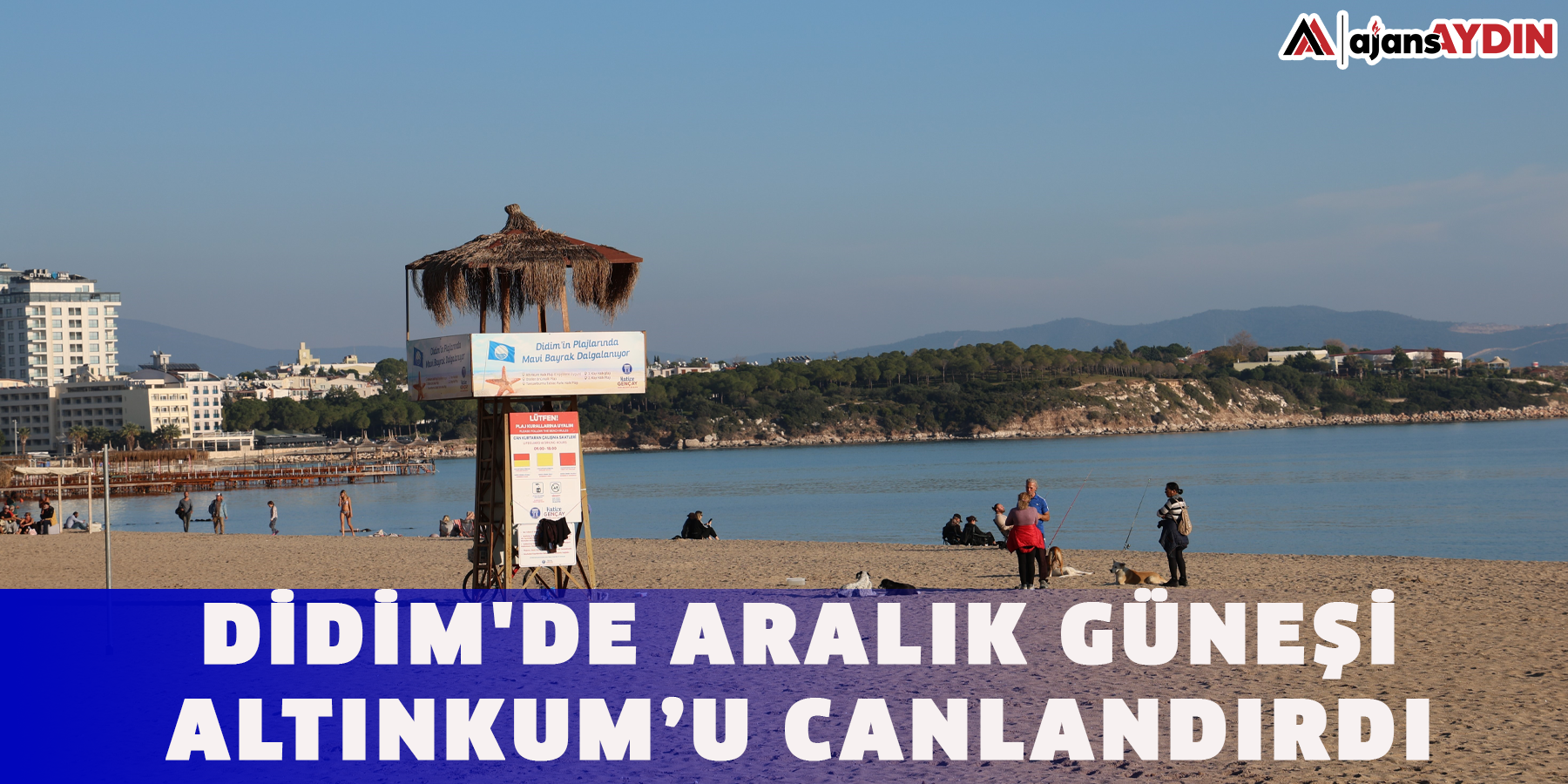 Didim'de Aralık güneşi Altınkum’u canlandırdı