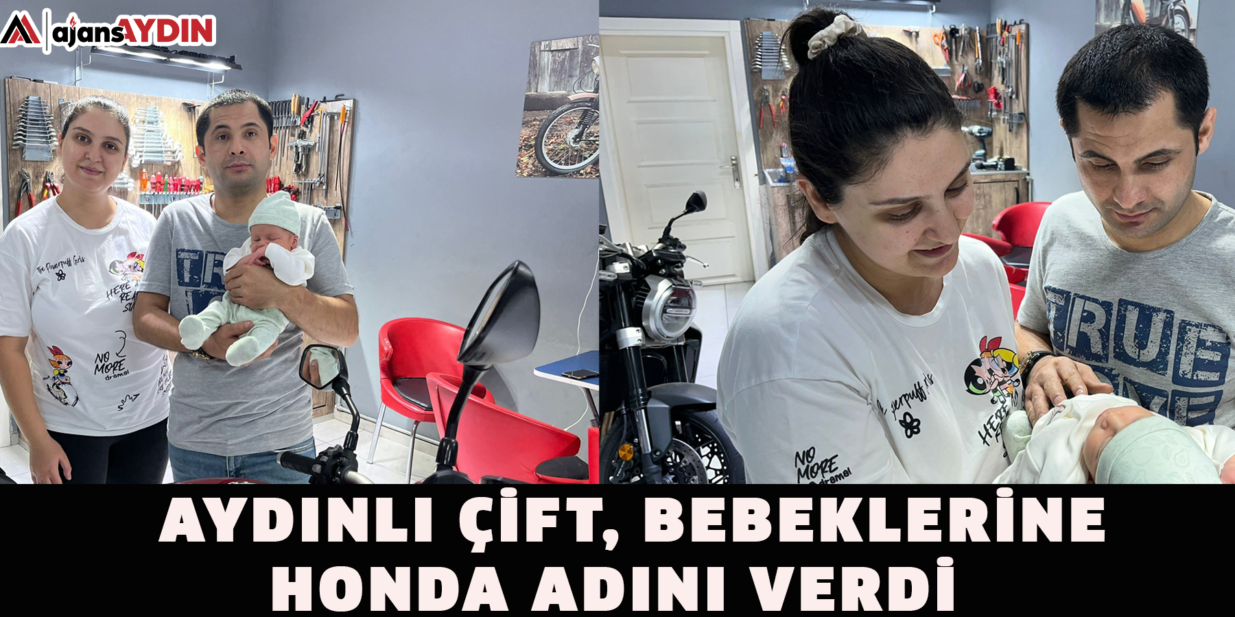 Aydınlı çift, bebeklerine Honda adını verdi