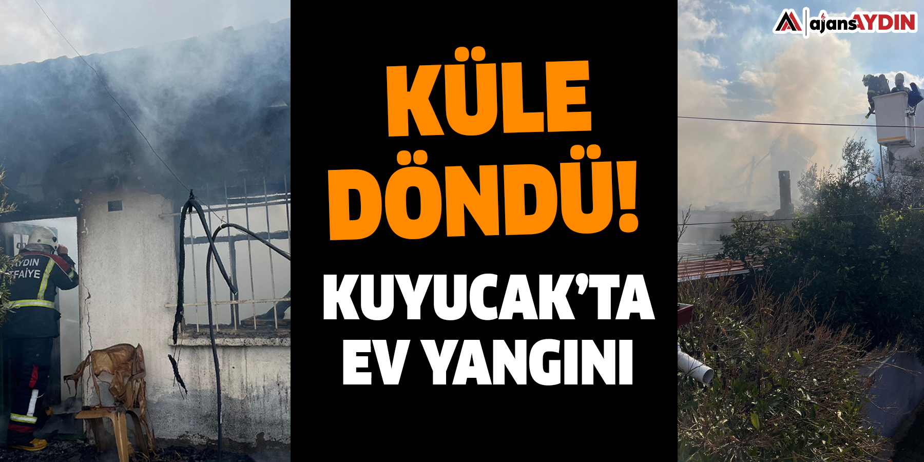 Ev küle döndü!  Kuyucak’ta ev yangını