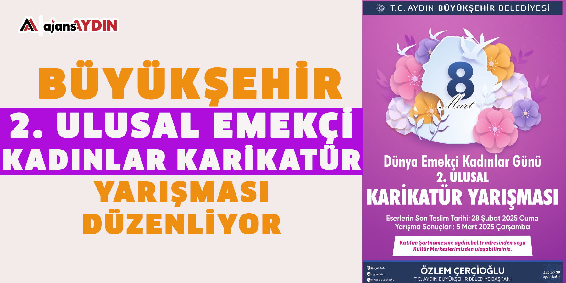 Büyükşehir, 2. Ulusal Emekçi Kadınlar Karikatür Yarışması düzenliyor