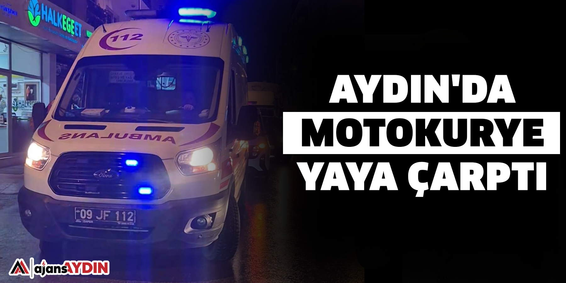 Aydın'da motokurye yaya çarptı.