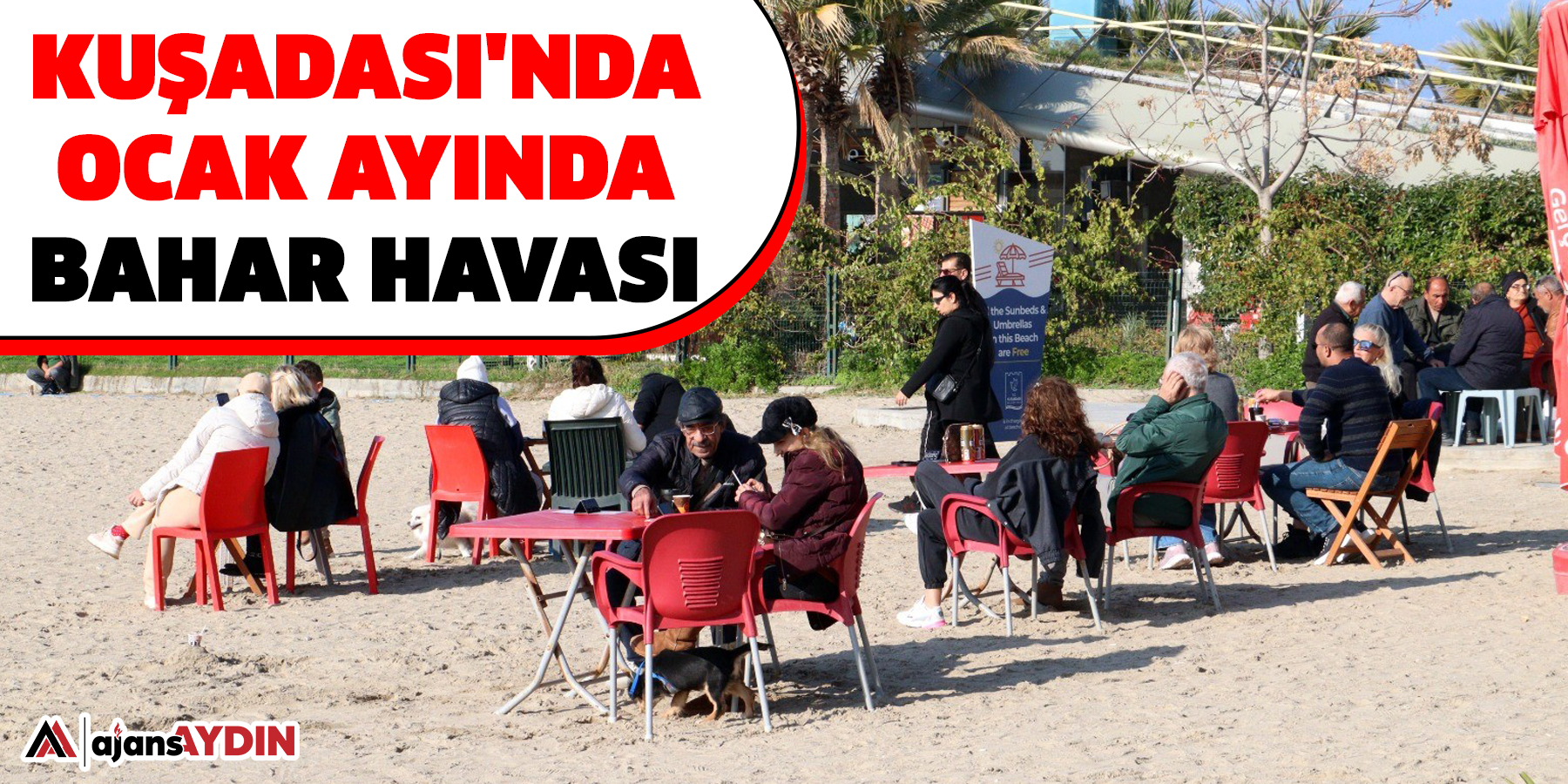 Kuşadası'nda Ocak ayında bahar havası