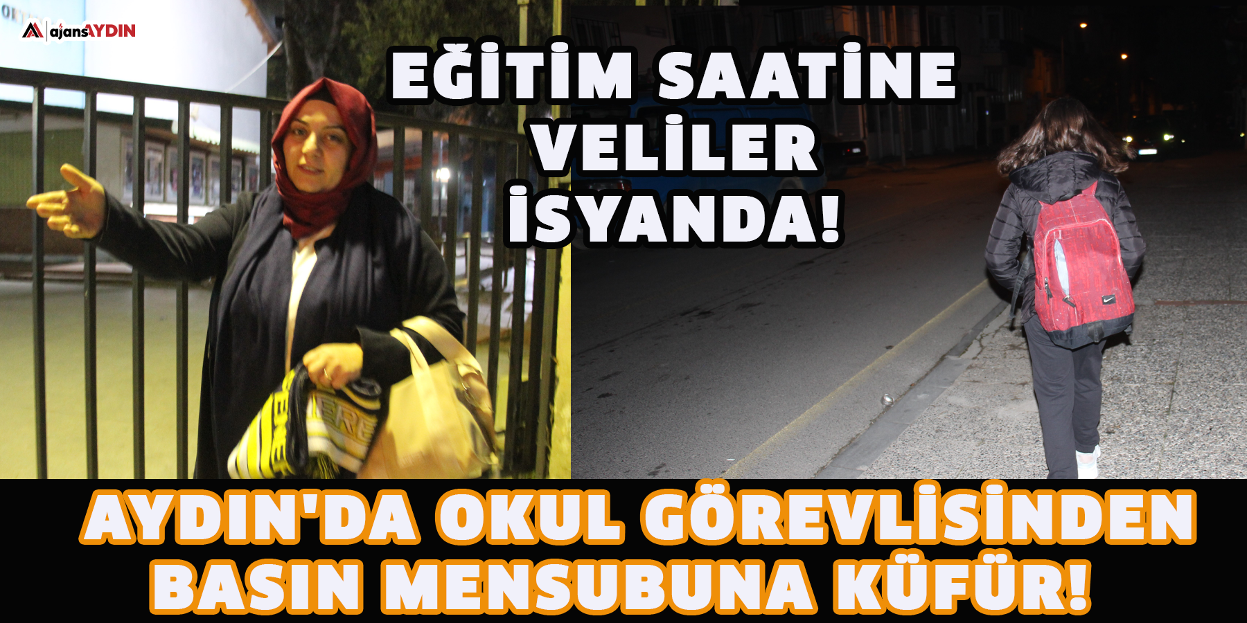 Aydın'da okul görevlisinden basın mensubuna küfür! Eğitim saatine veliler isyanda!