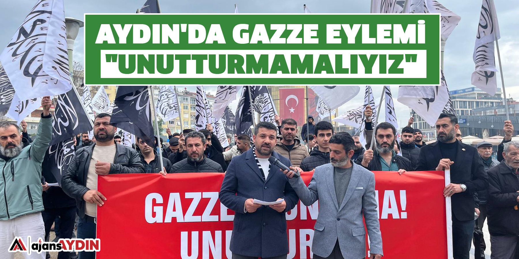 Aydın'da Gazze eylemi: "Unutturmamalıyız"