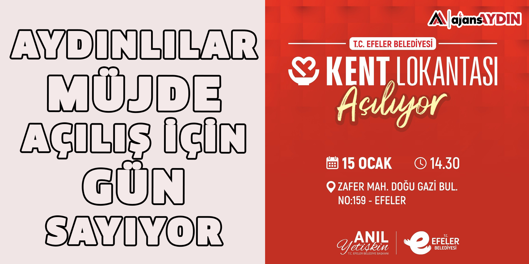 Aydınlılar müjde Açılış için gün sayıyor