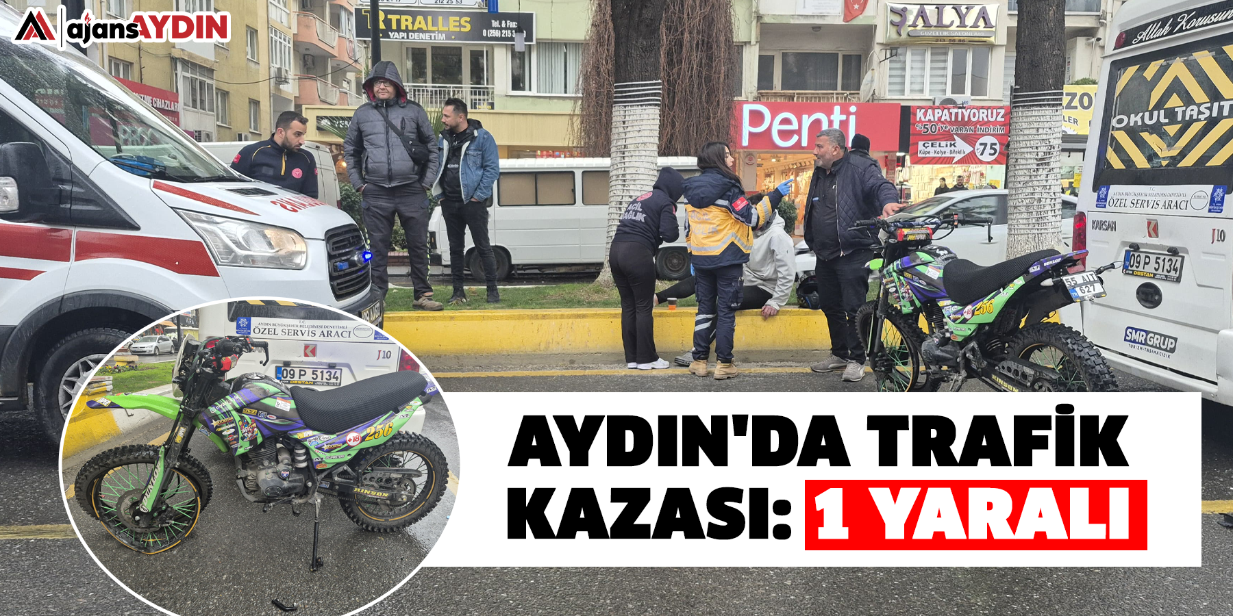 Aydın'da motosiklet kazası 1 yaralı