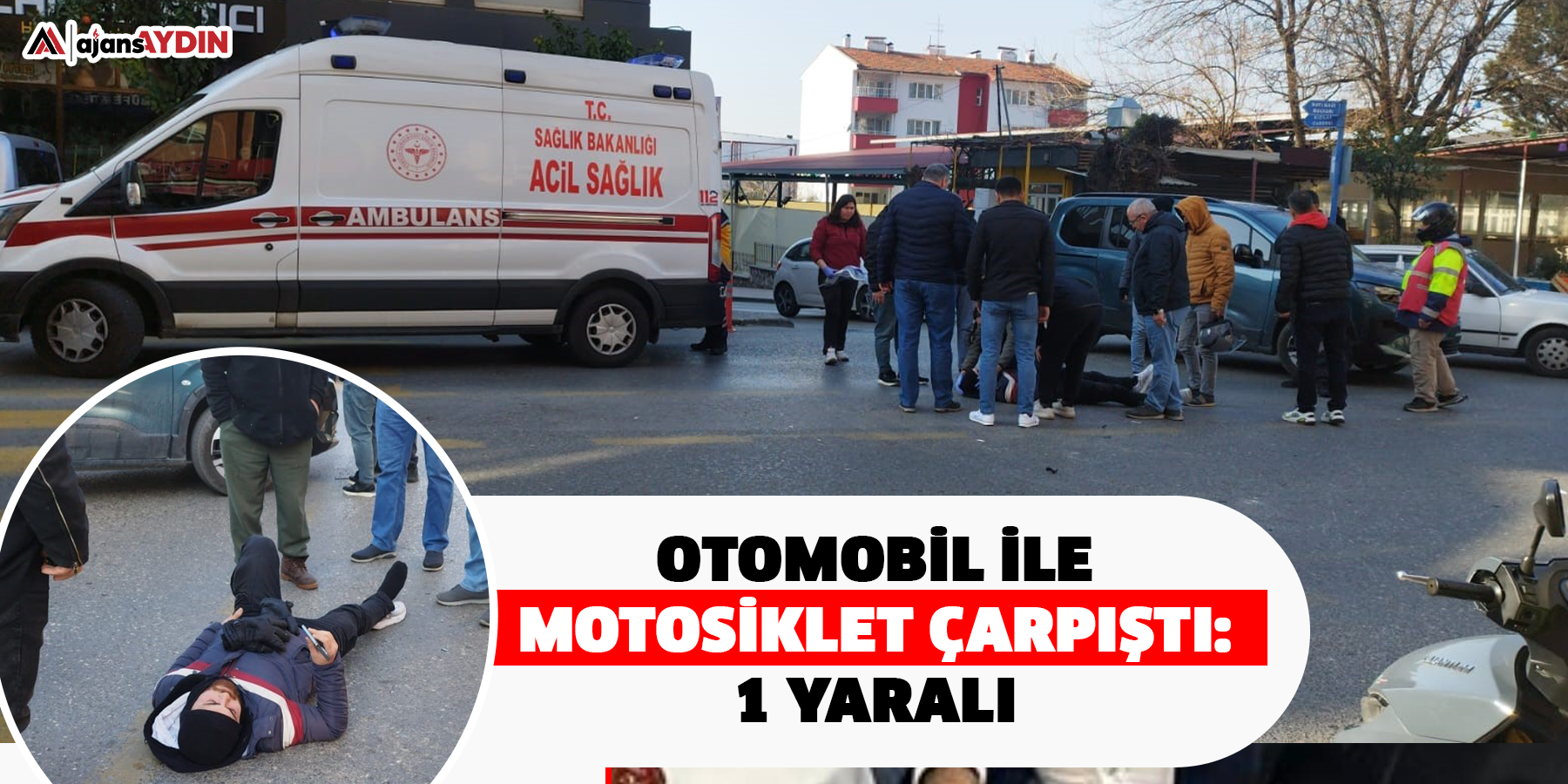 Otomobil ile motosiklet çarpıştı: 1 yaralı