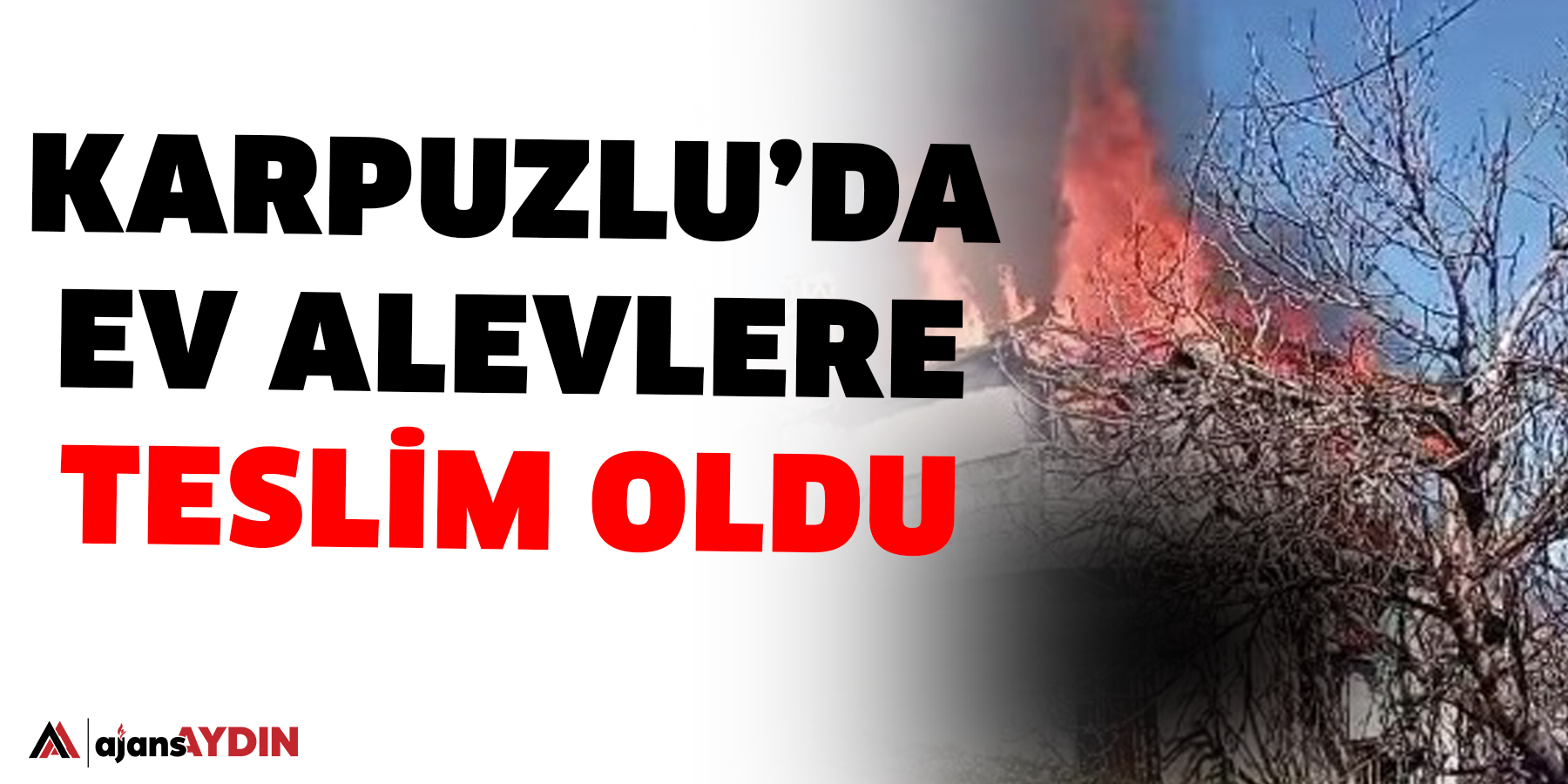 Karpuzlu’da ev alevlere teslim oldu