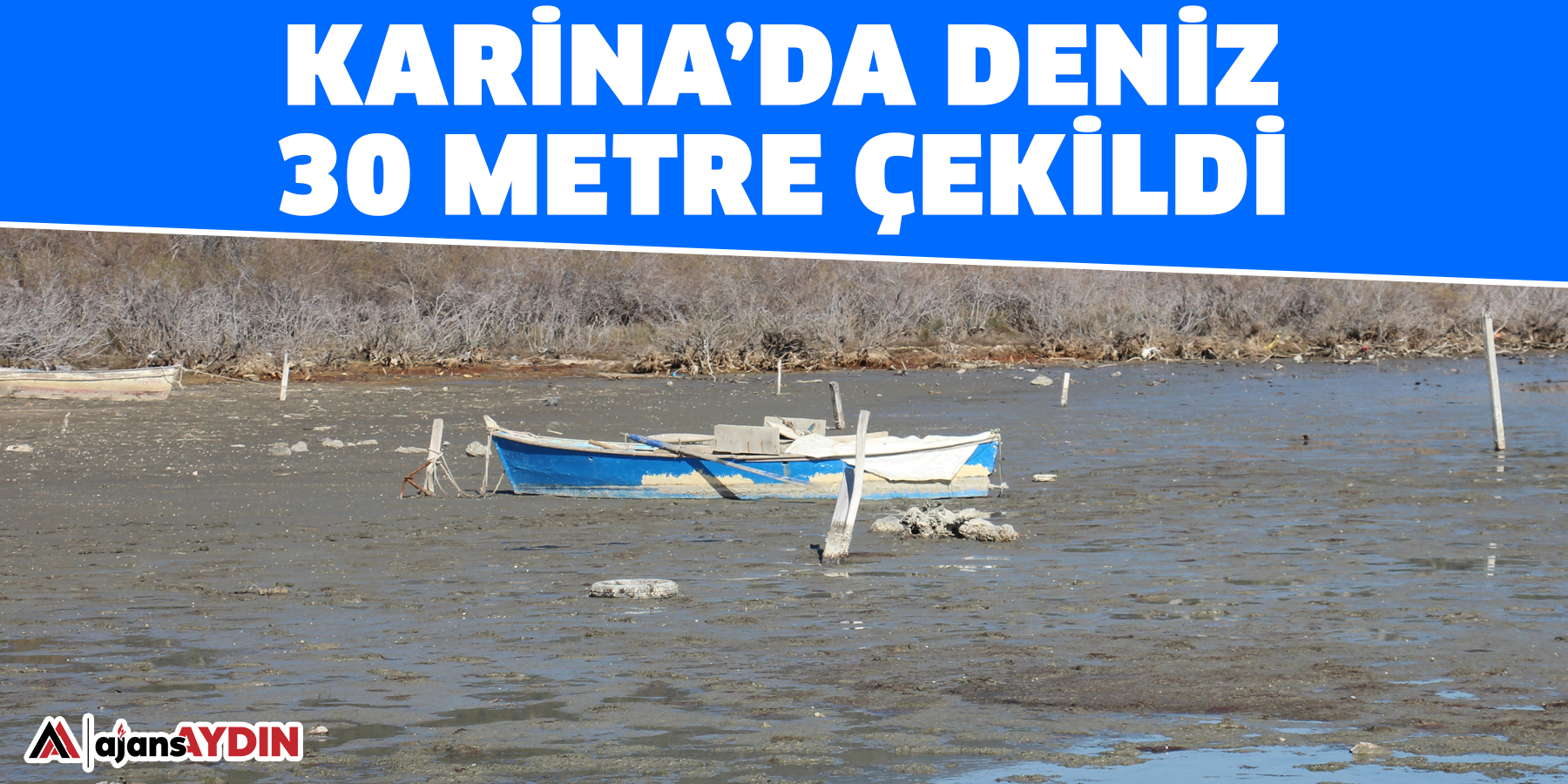 Karina’da deniz 30 metre çekildi