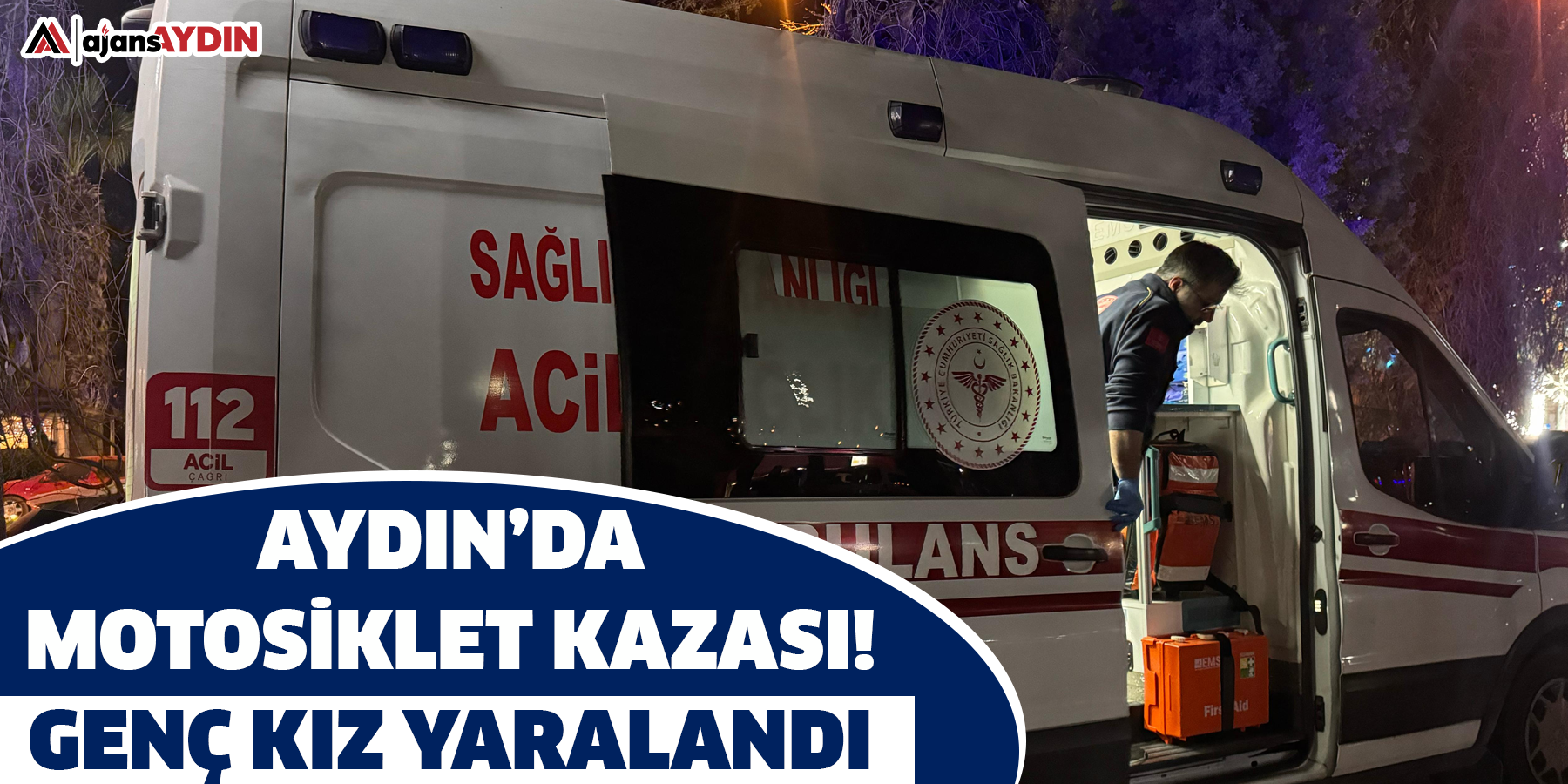 Aydın’da motosiklet kazası!  Genç kız yaralandı