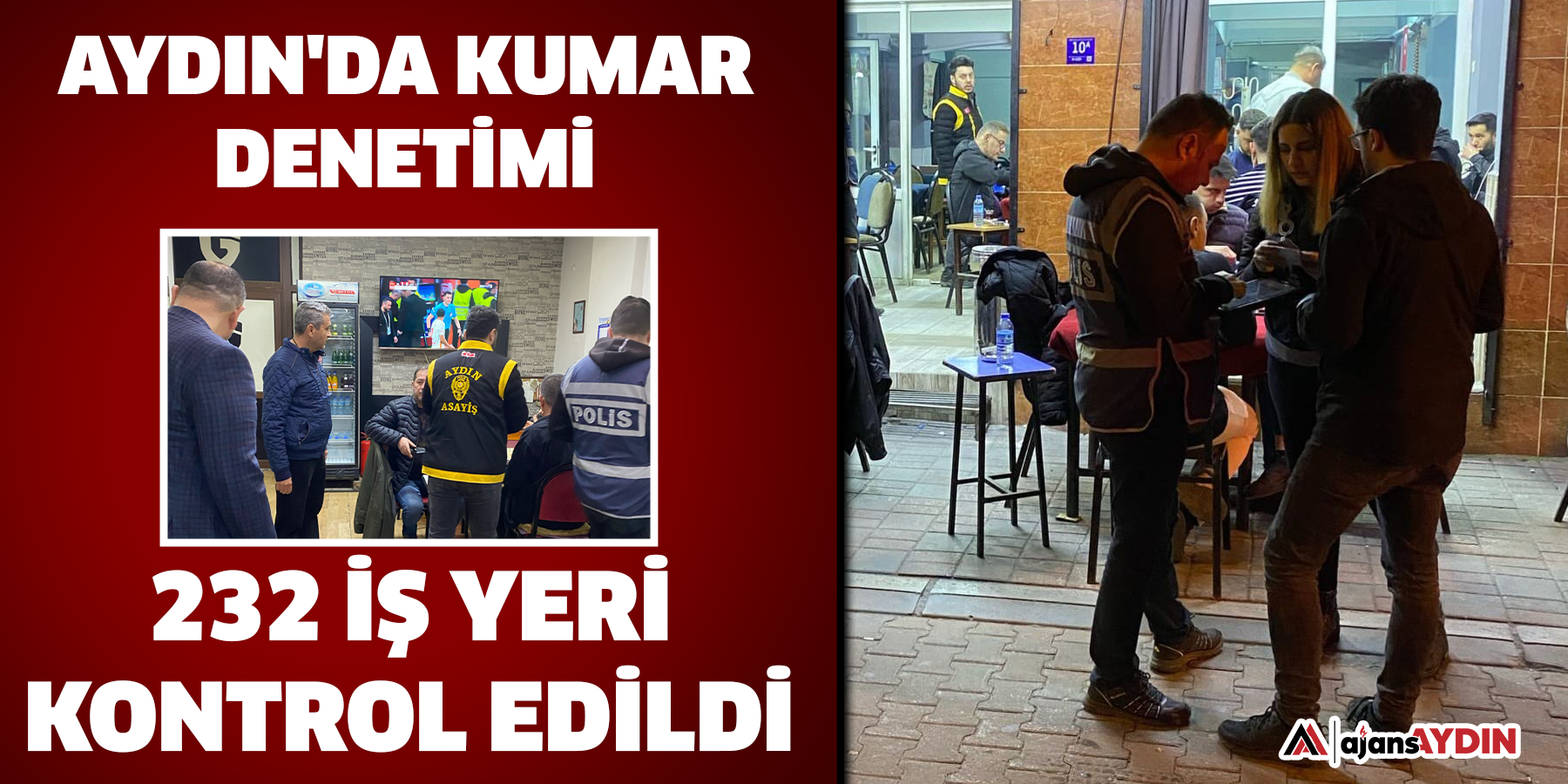 Aydın'da Kumar Denetimi: 232 İş Yeri Kontrol Edildi