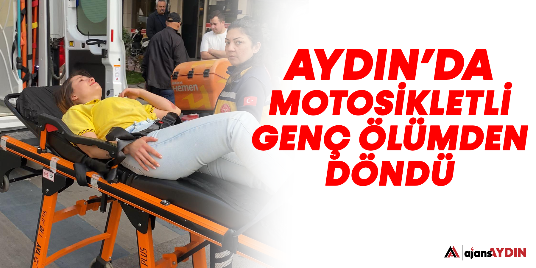 Aydın'da motosikletli kurye ölümden döndü