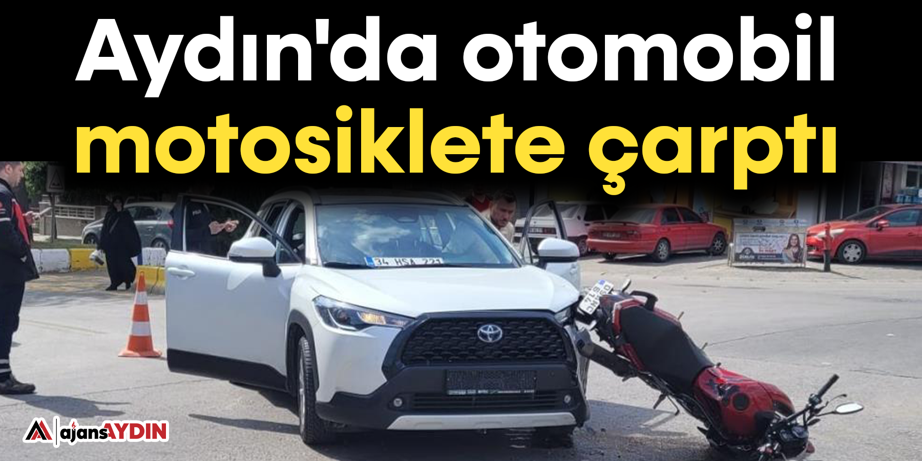 Aydın'da otomobil motosiklete çarptı