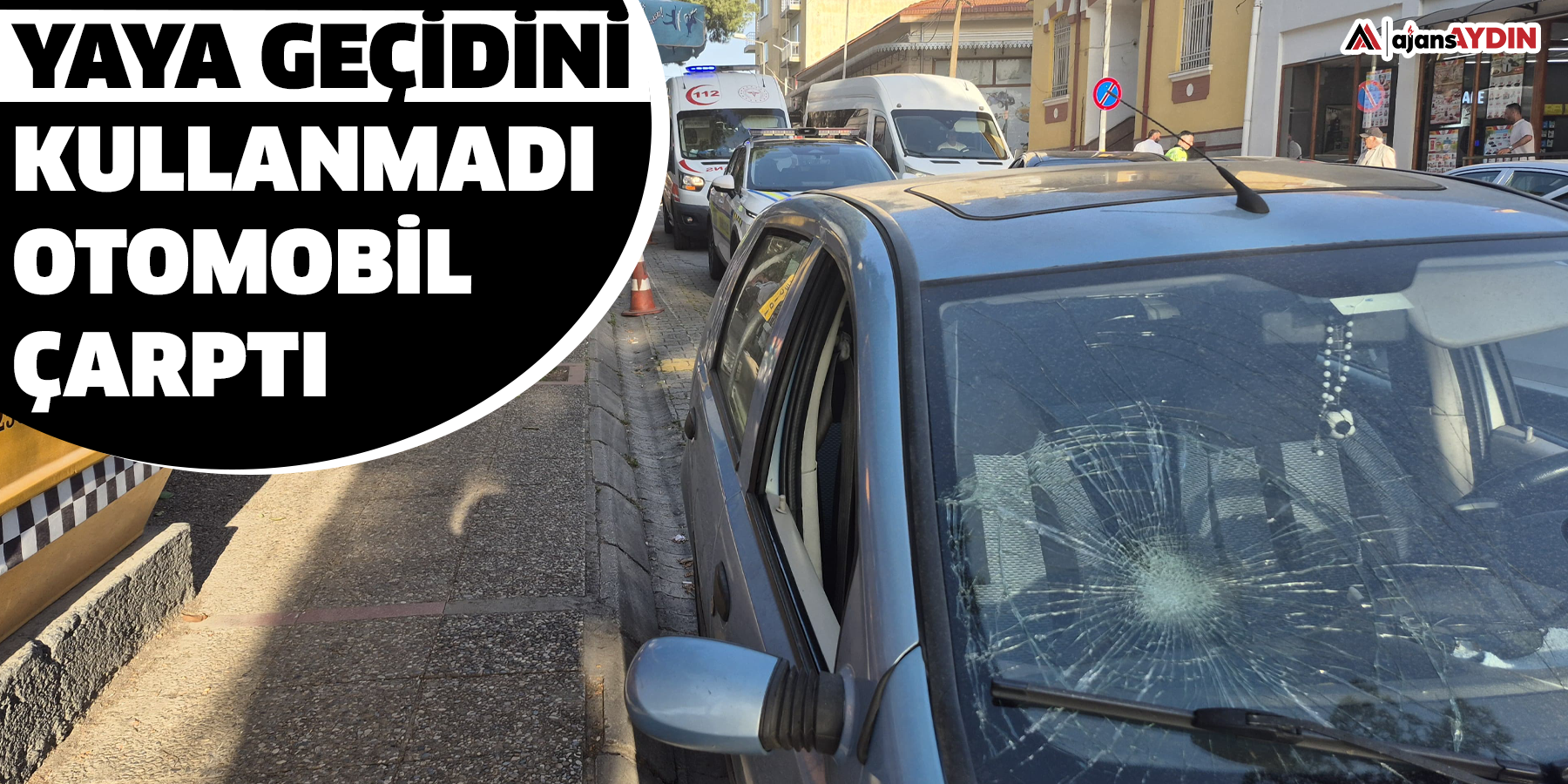 Yaya Geçidini Kullanmadı Otomobil  Çarptı