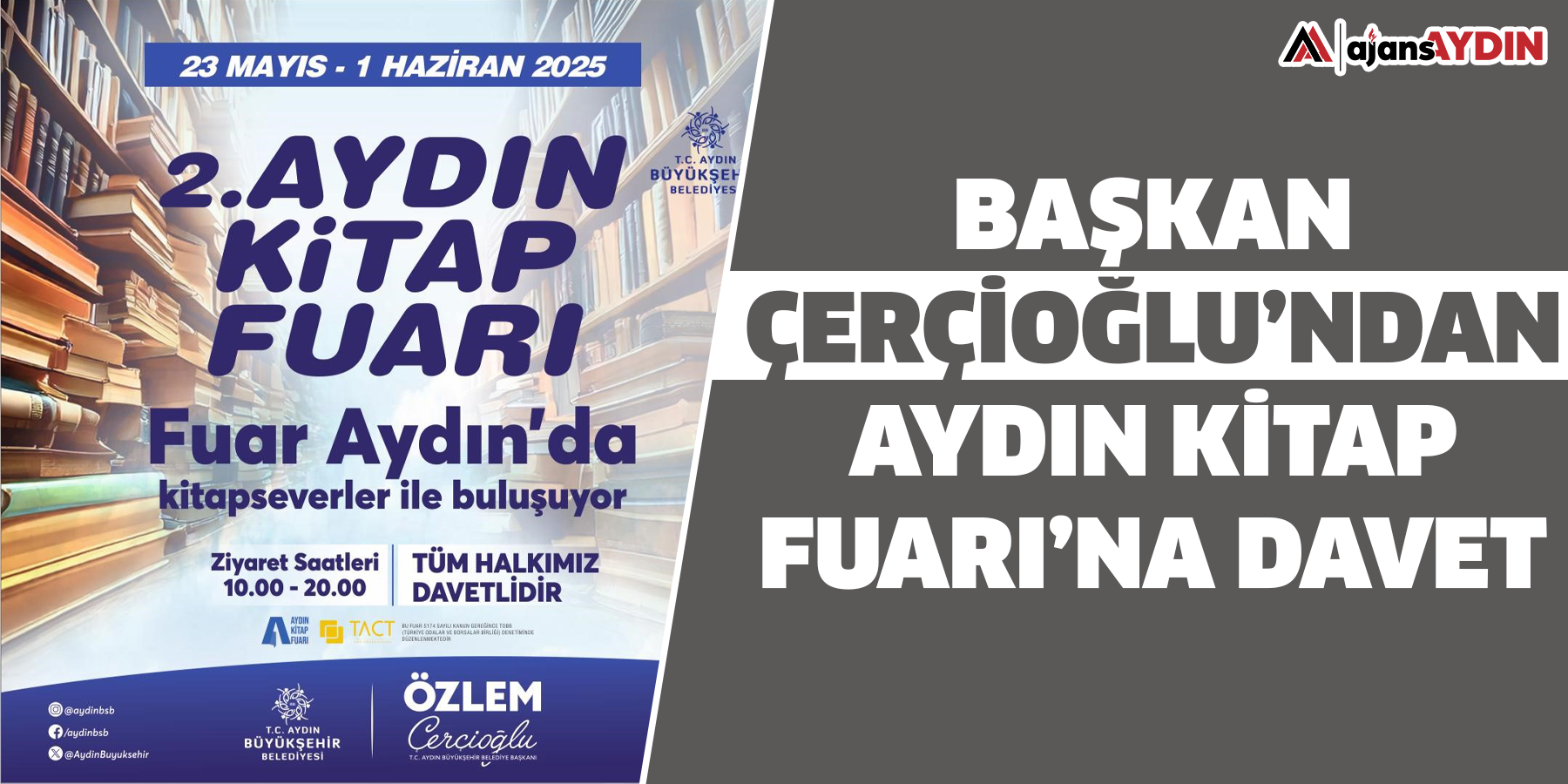 Başkan Çerçioğlu’ndan Aydın Kitap Fuarı’na davet