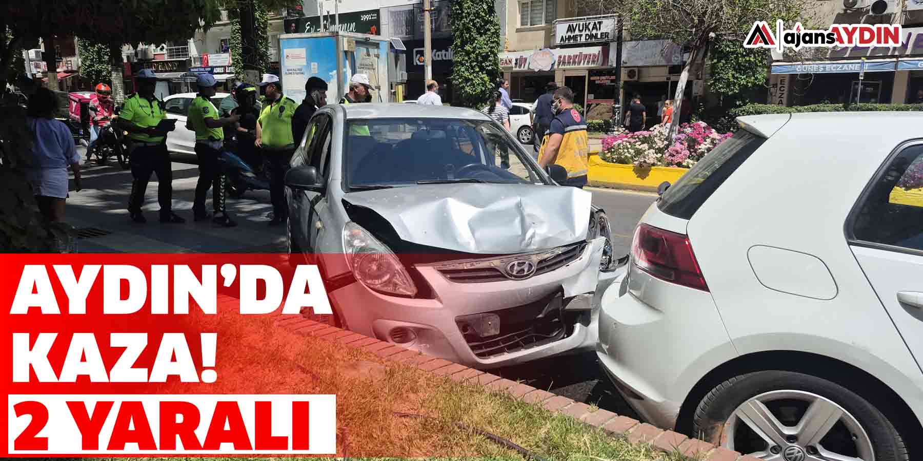 Aydın’da kaza!  2 yaralı