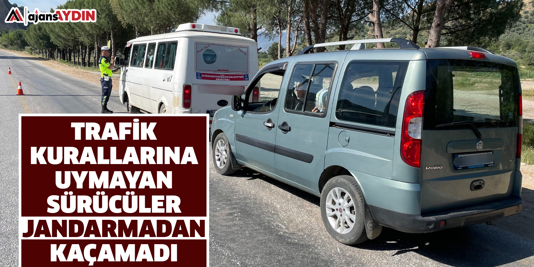 Trafik kurallarına uymayan sürücüler jandarmadan kaçamadı