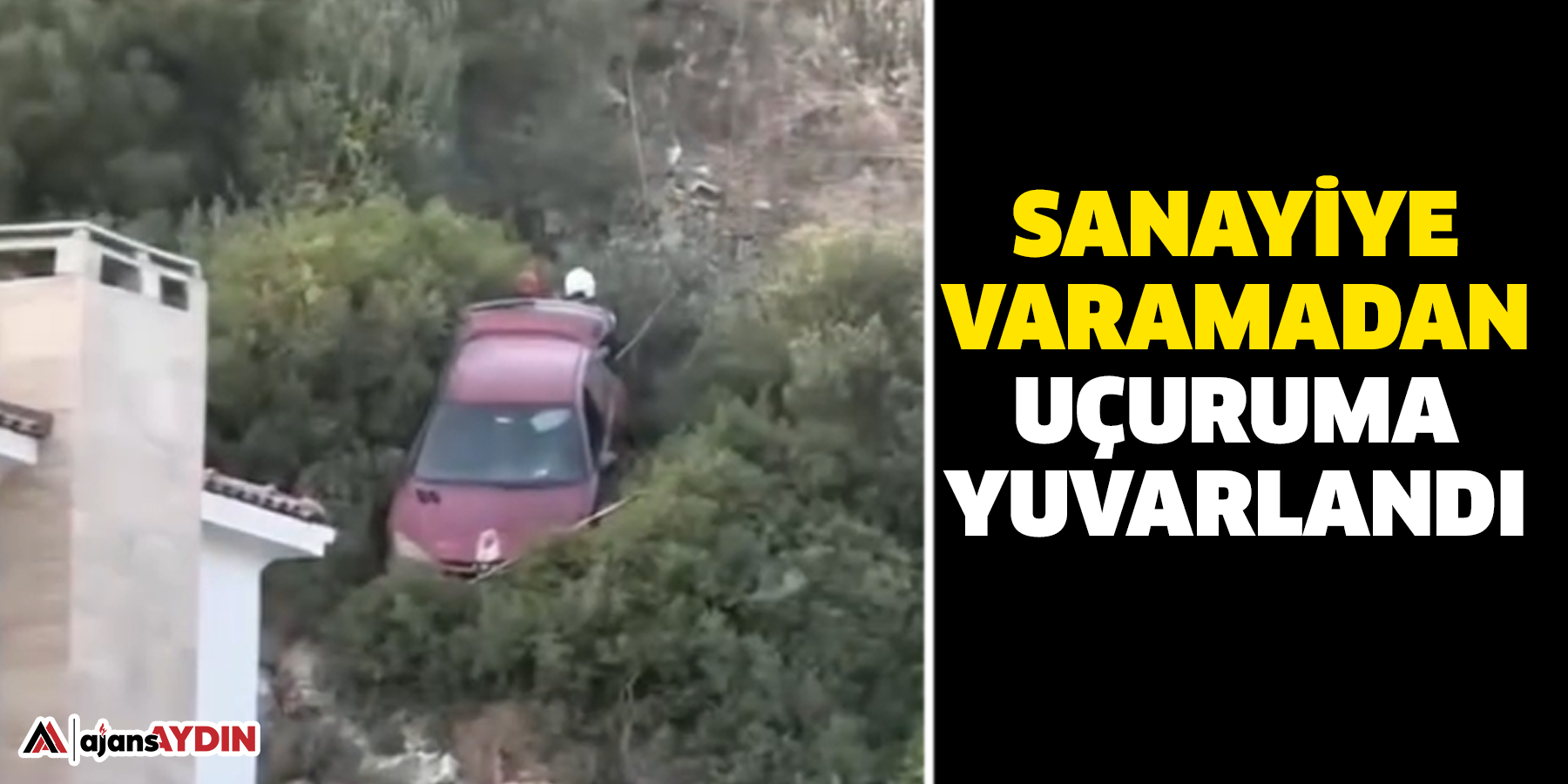 Sanayiye varamadan uçuruma yuvarlandı