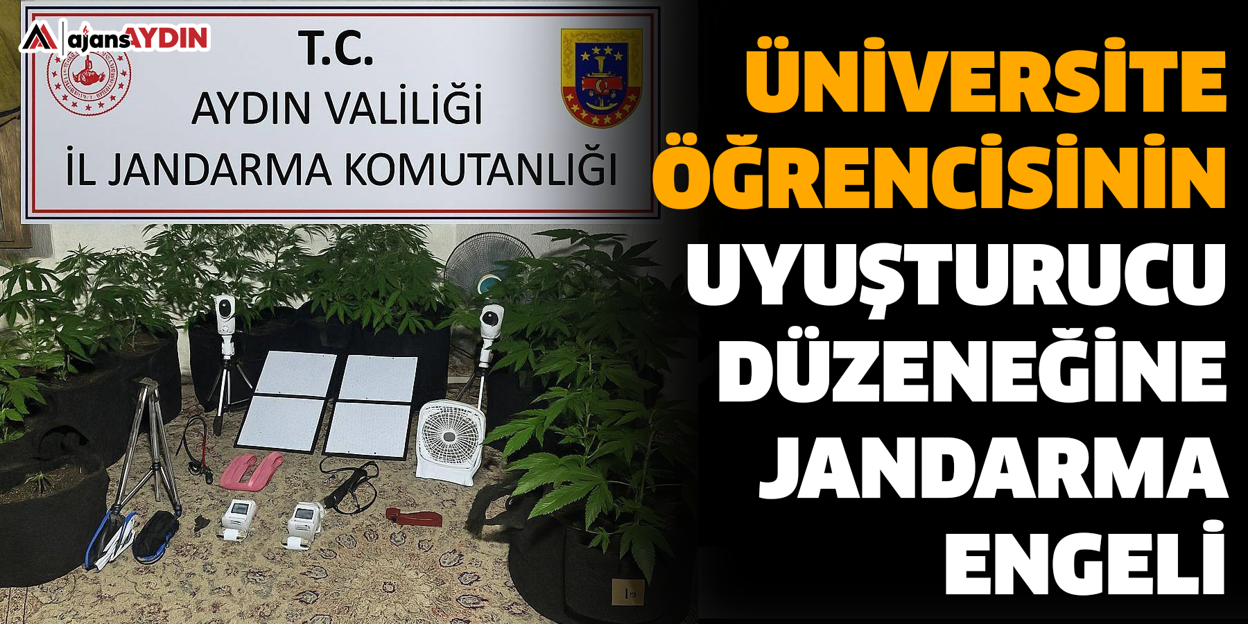 Üniversite öğrencisinin uyuşturucu düzeneğine jandarma engeli