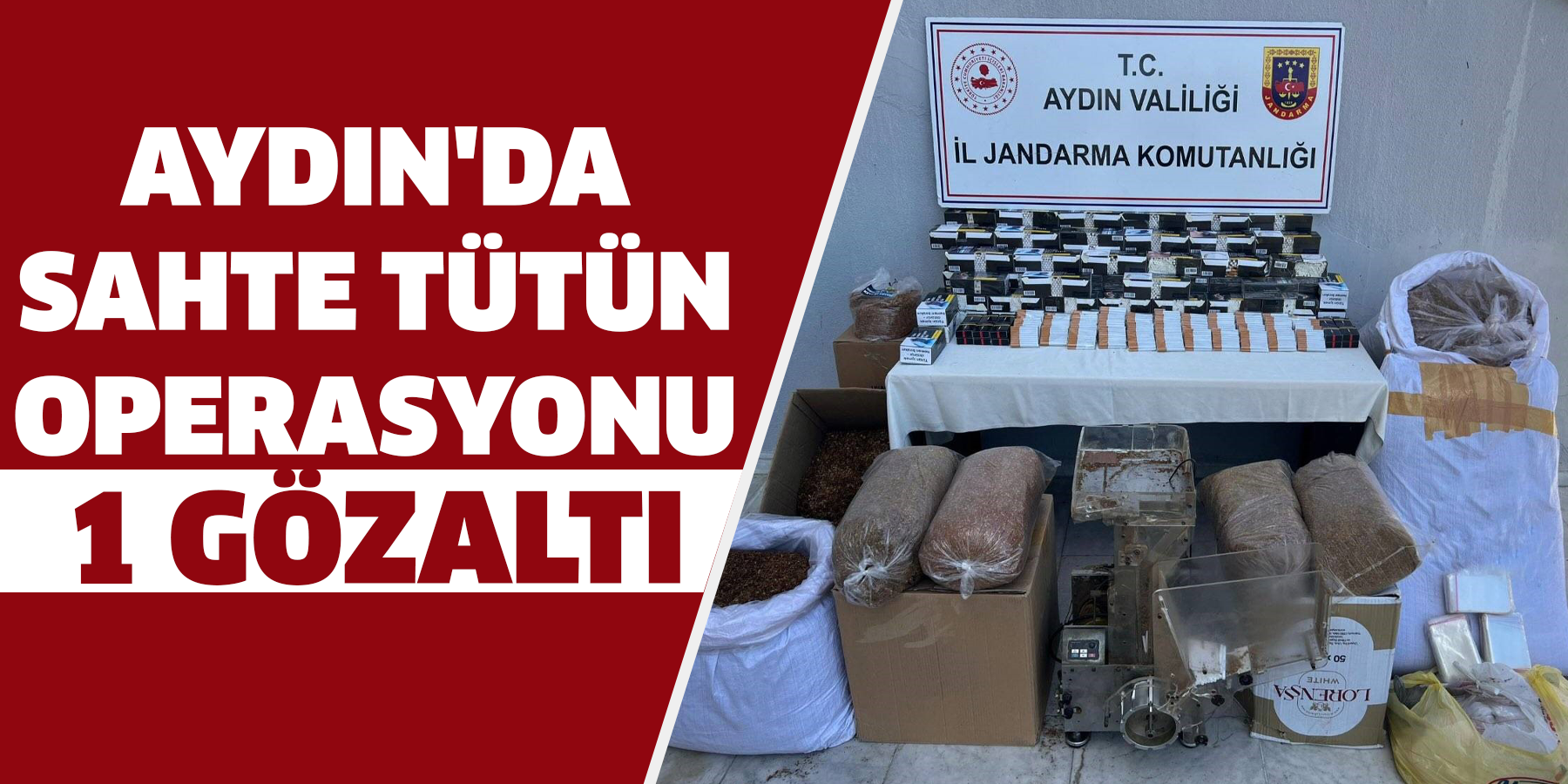 Aydın'da sahte tütün baskını: 1 gözaltı