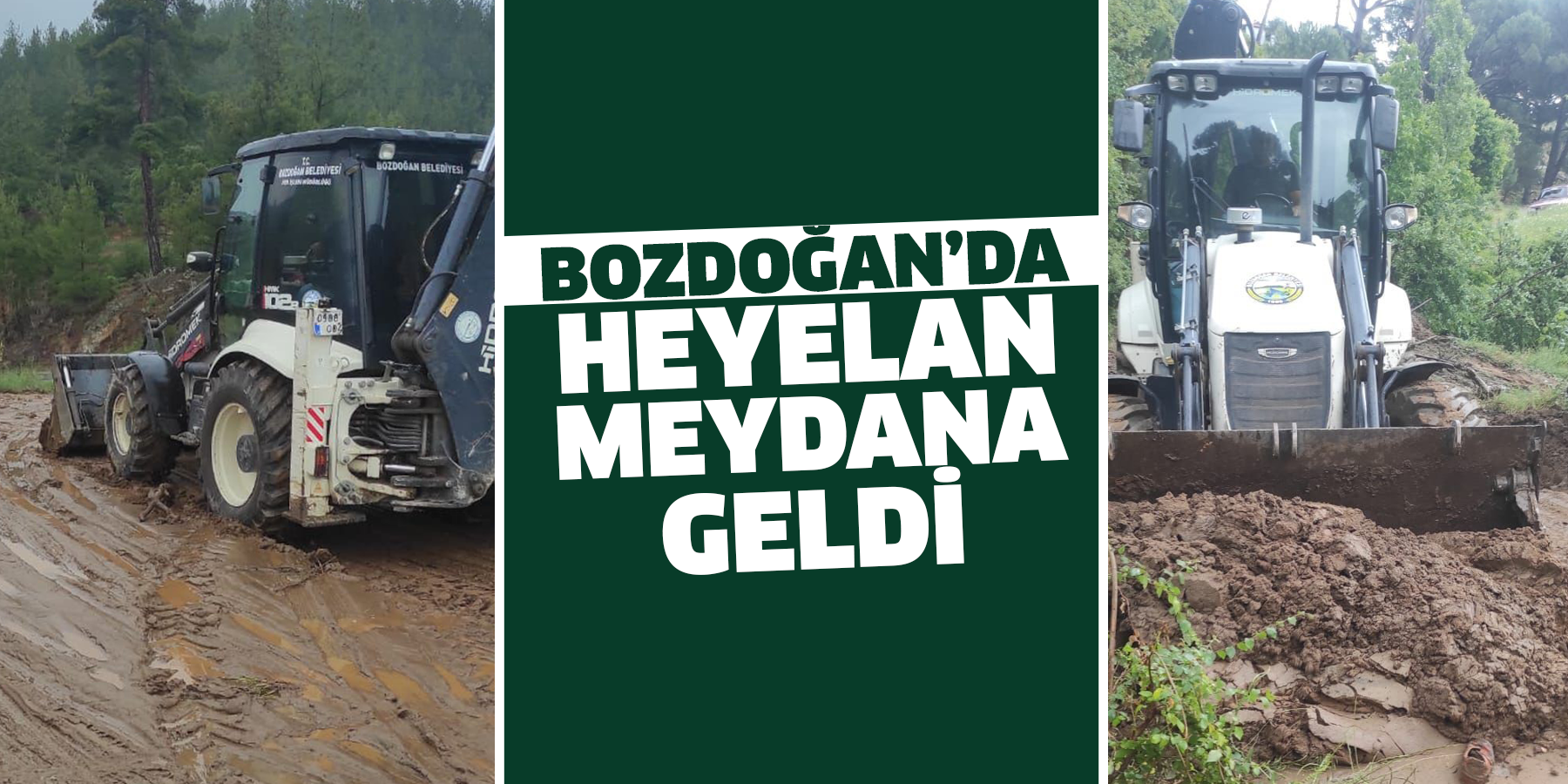 Bozdoğan’da heyelan meydana geldi