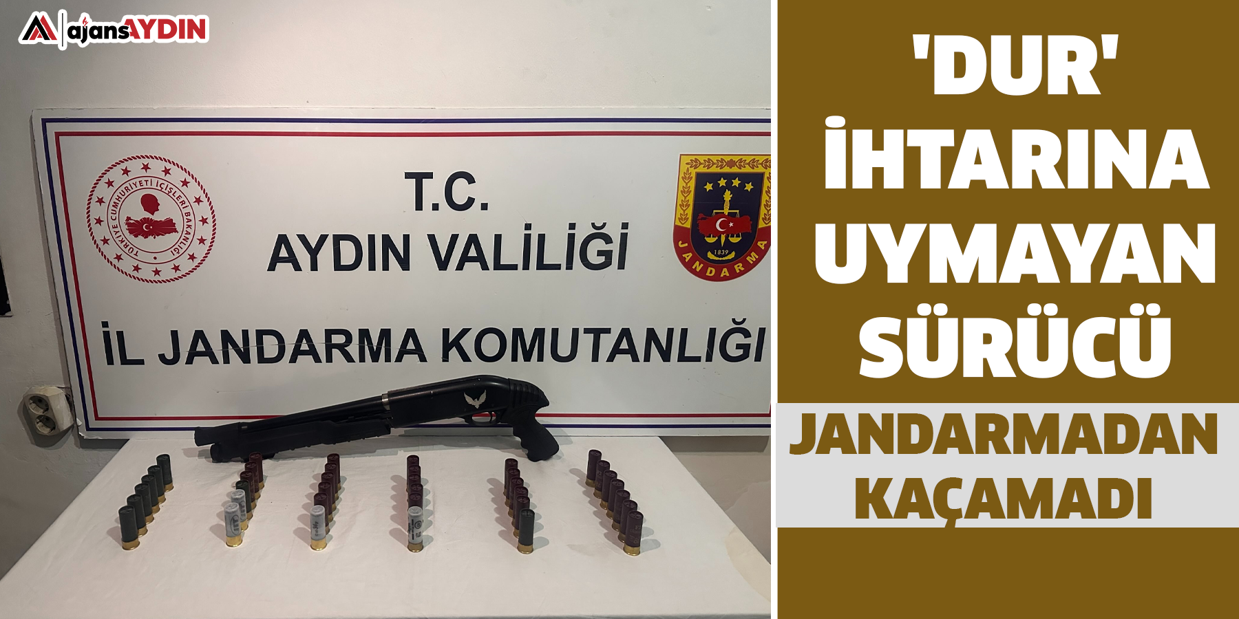 'Dur' ihtarına uymayan sürücü, jandarmadan kaçamadı