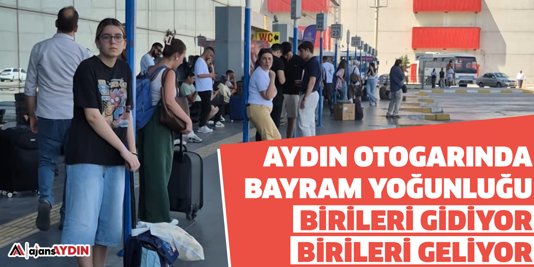 Aydın Otogarında bayram hareketliliği  Birileri gidiyor birileri geliyor