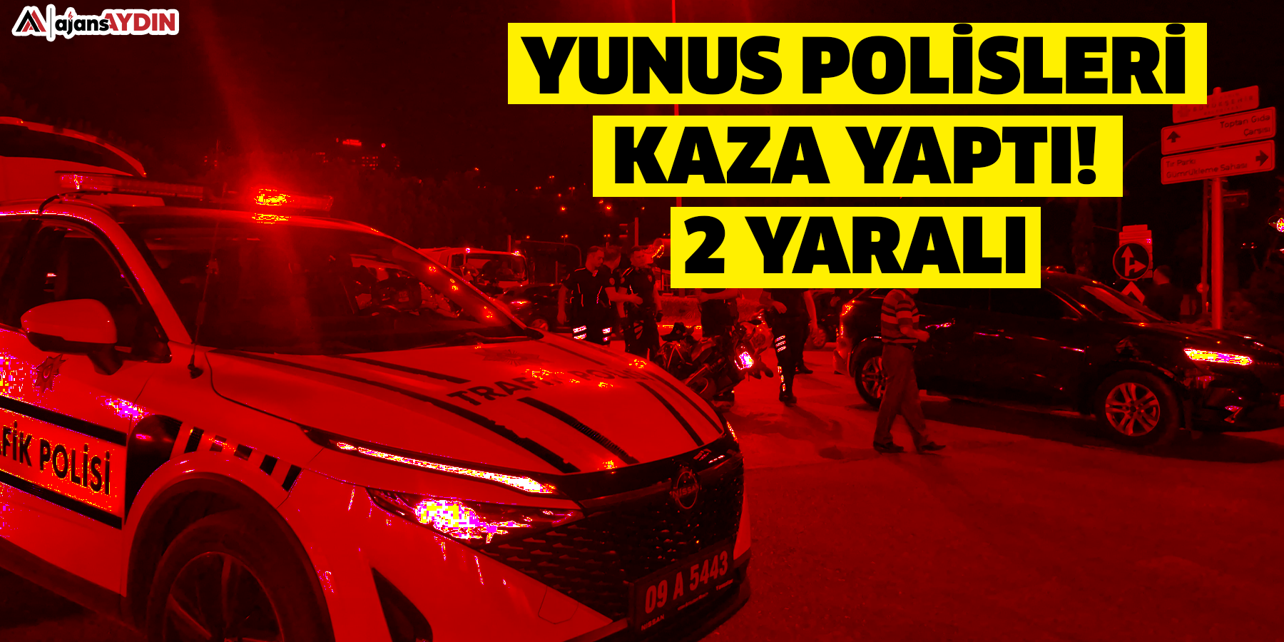 Yunus polisleri kaza yaptı!  2 yaralı