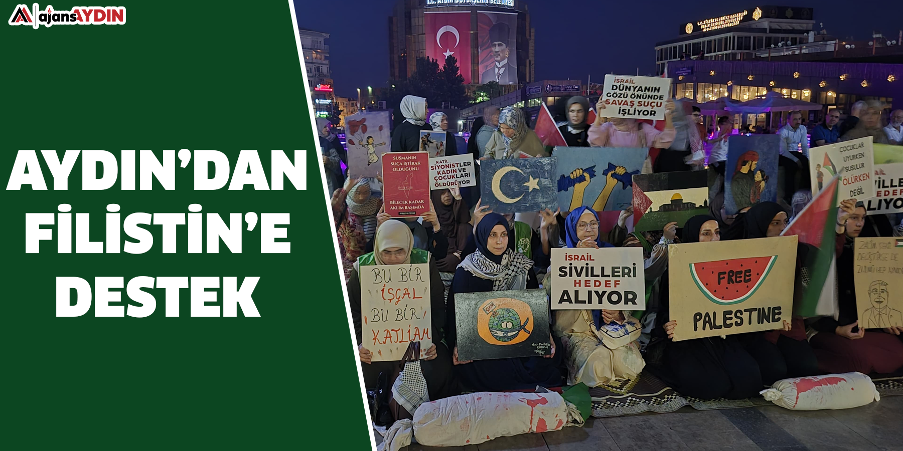 Aydın’dan Filistin’e destek
