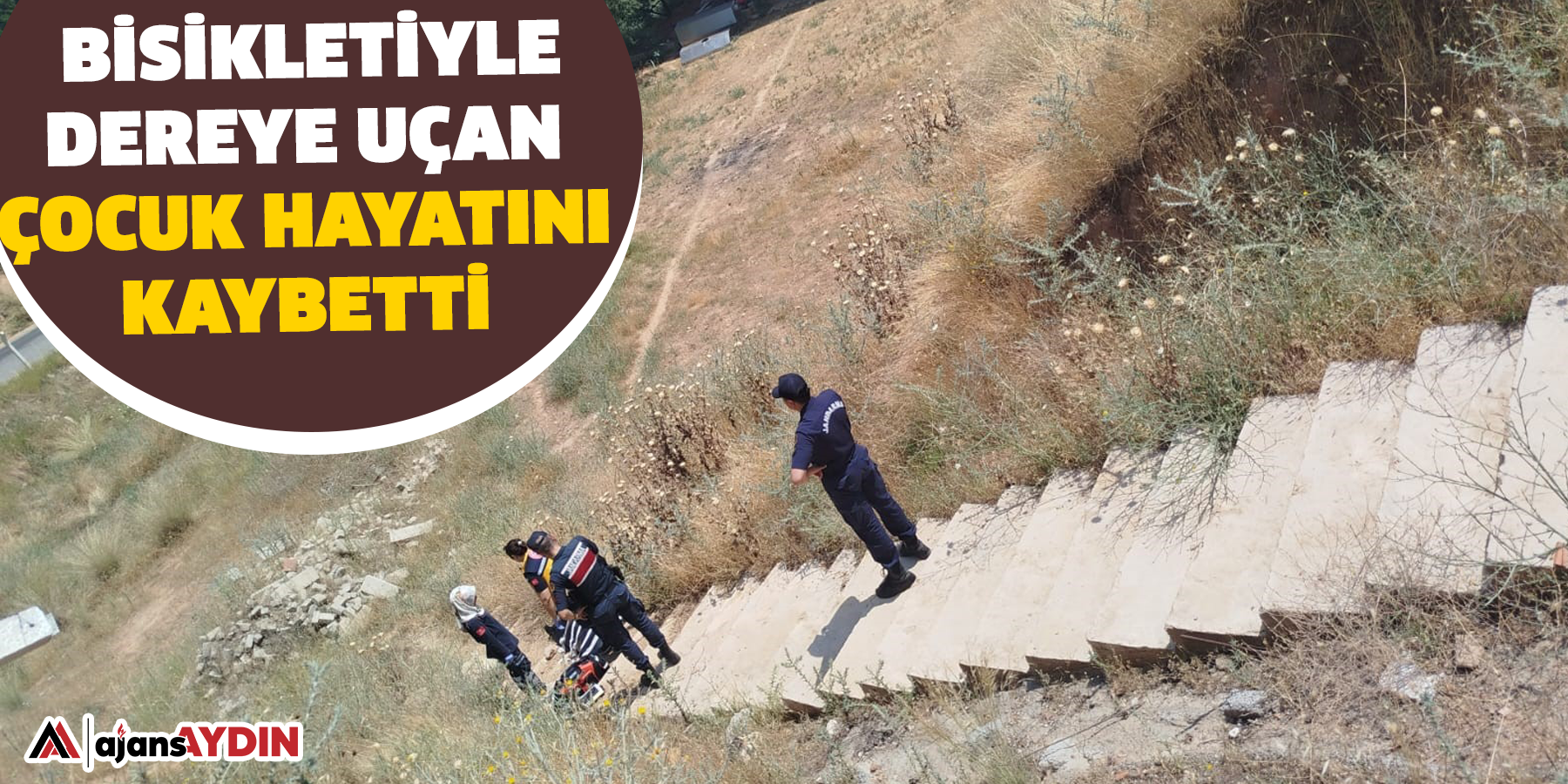 Bisikletiyle dereye uçan çocuk hayatını kaybetti