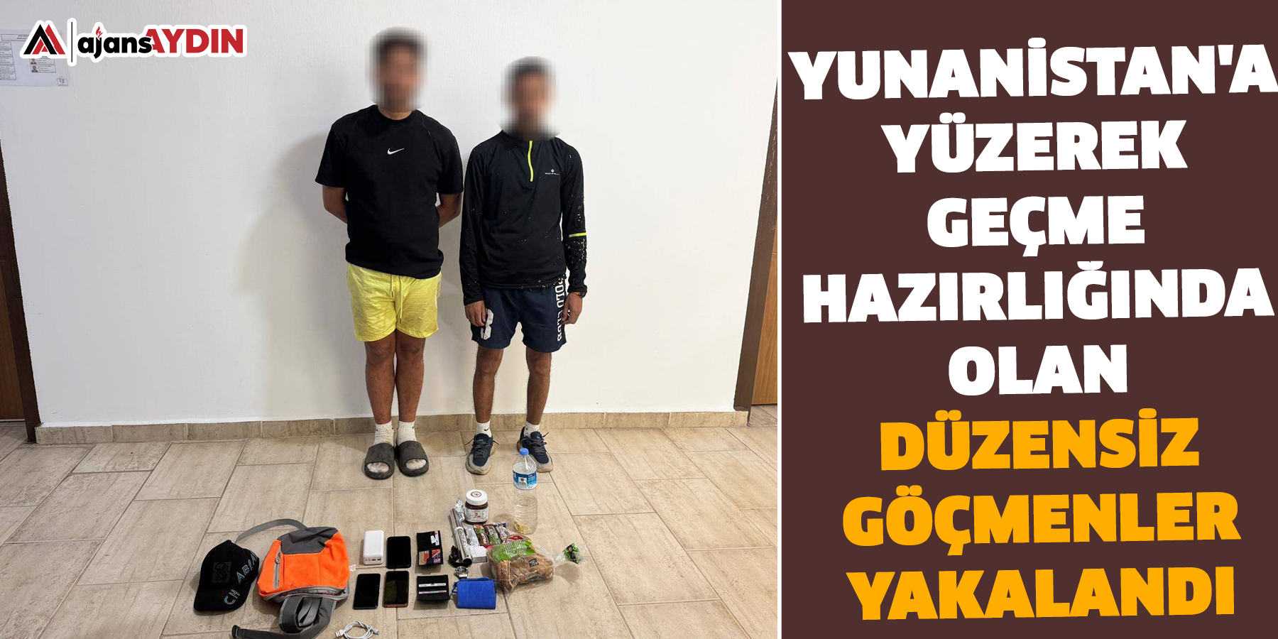 Yunanistan'a yüzerek geçme hazırlığında olan düzensiz göçmenler yakalandı