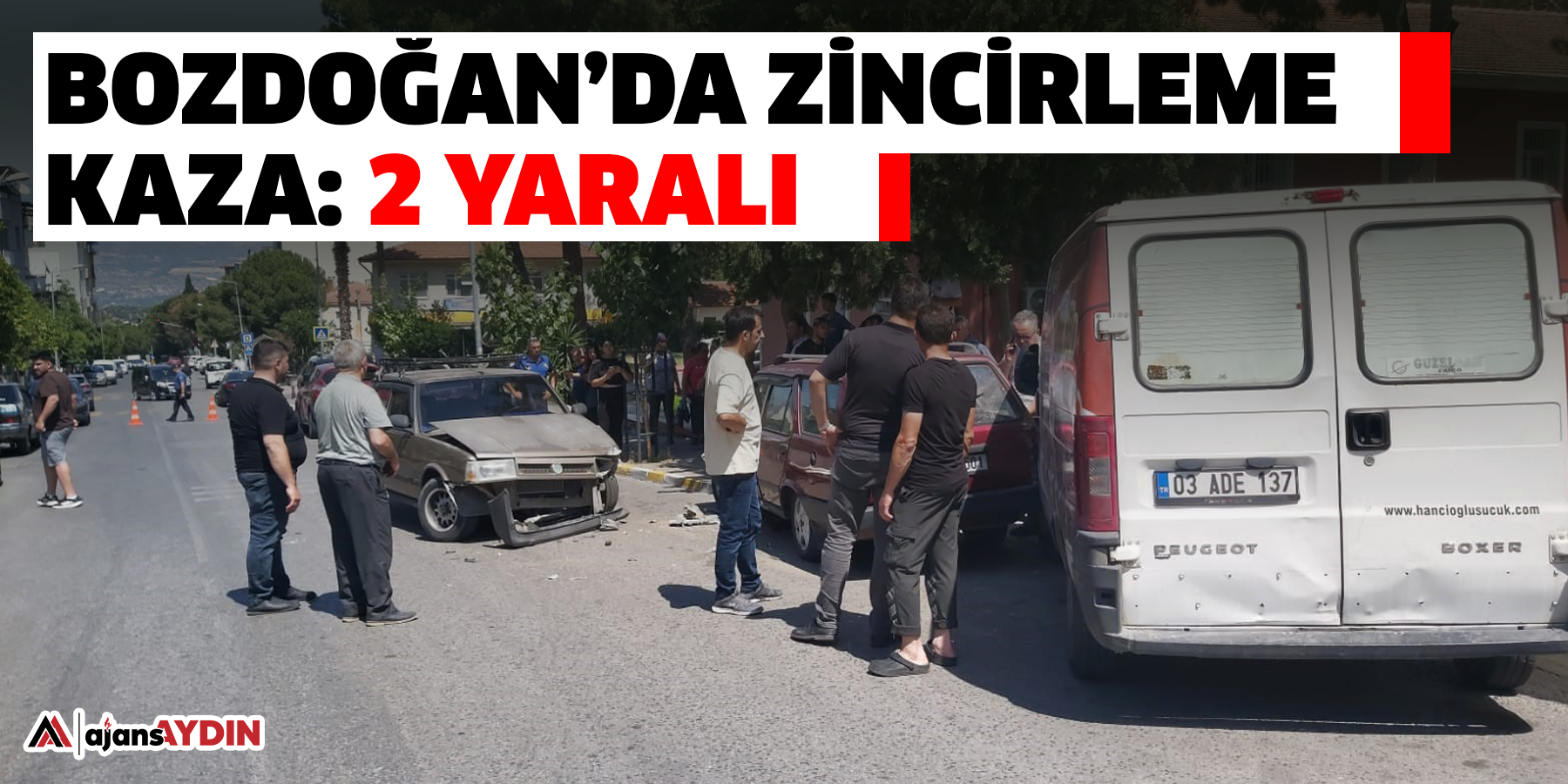 Bozdoğan’da zincirleme trafik kazası: 2 yaralı