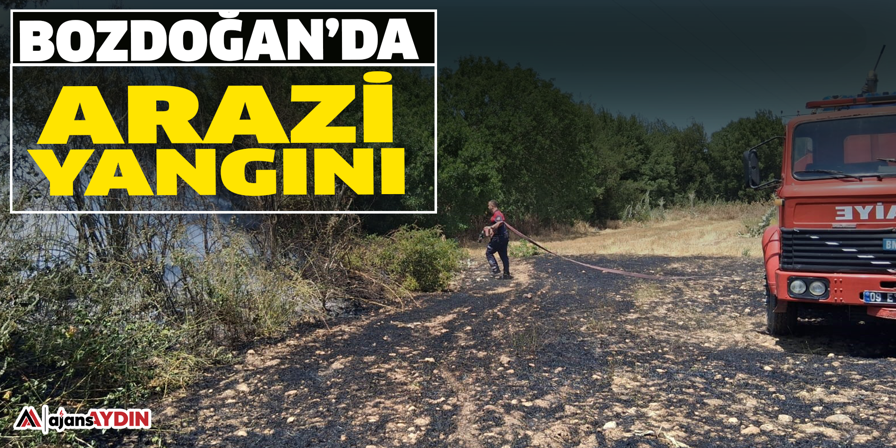 Bozdoğan’da arazi yangını