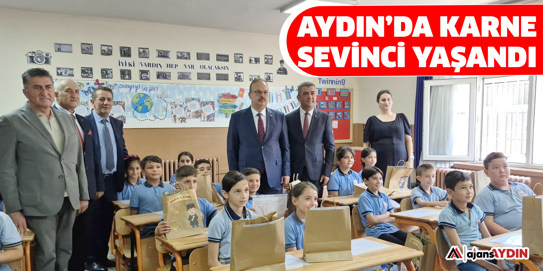 Aydın’da karne sevinci yaşandı