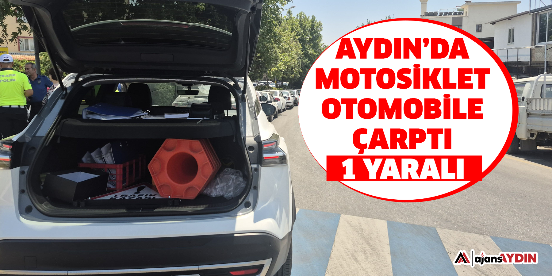 Aydın’da Motosiklet Otomobile Çarptı 1 Yaralı