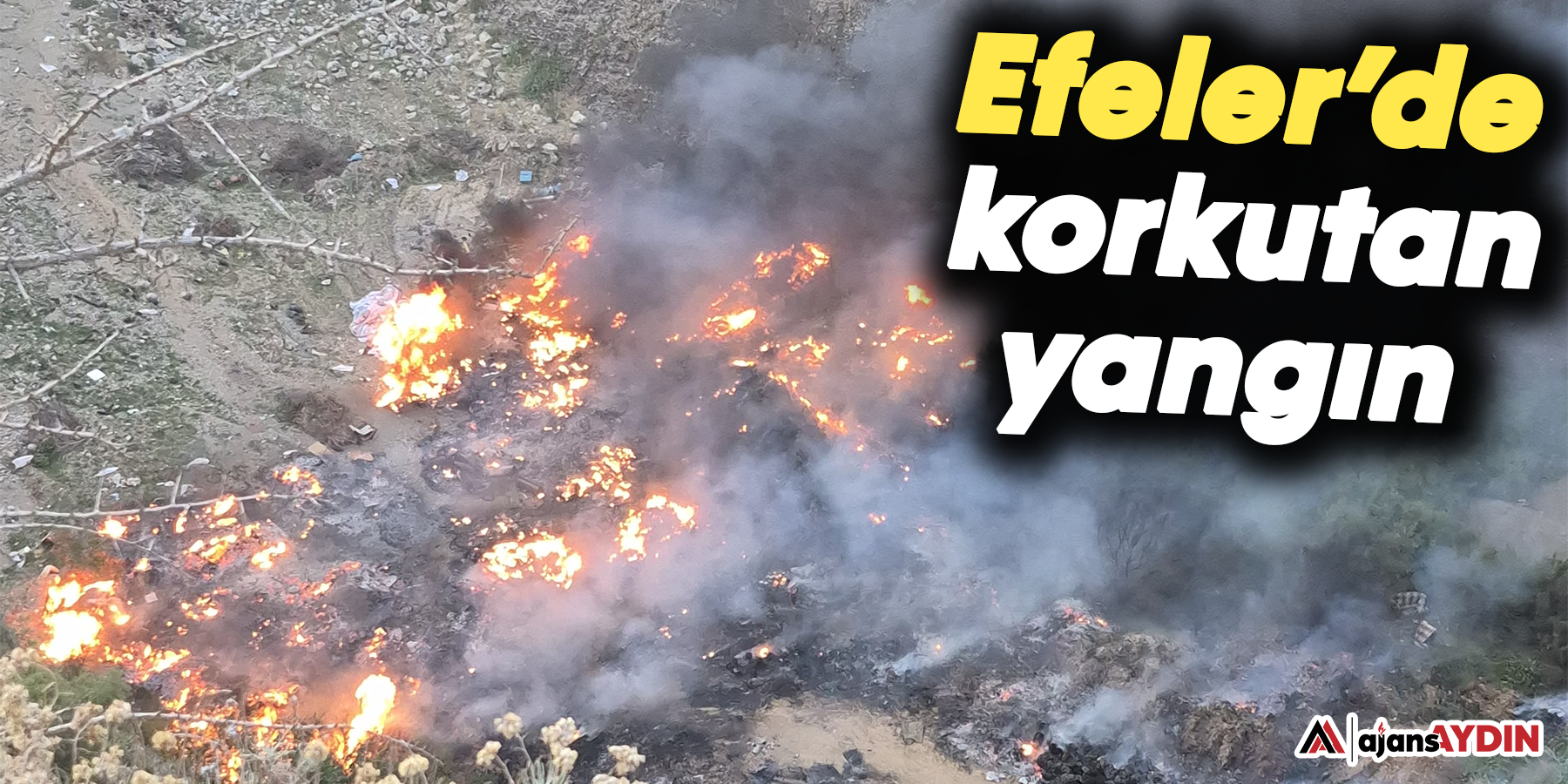Efelerde korkutan yangın
