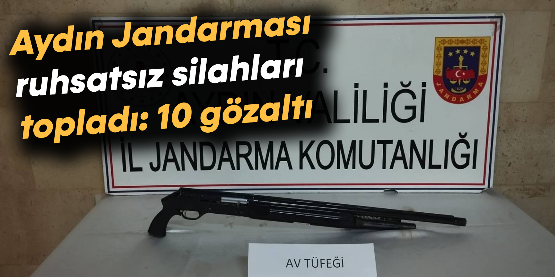 Aydın Jandarması ruhsatsız silahları topladı: 10 gözaltı