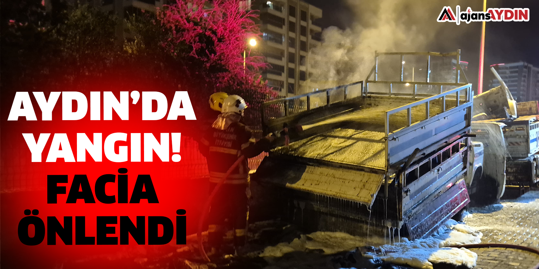 Aydın’da yangın!  Facia önlendi