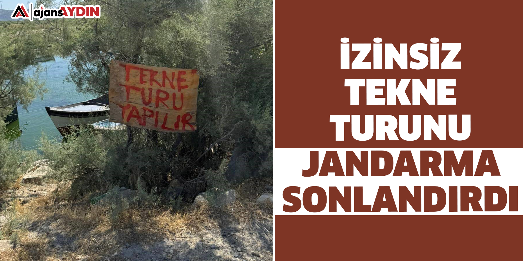 İzinsiz tekne turunu Jandarma sonlandırdı
