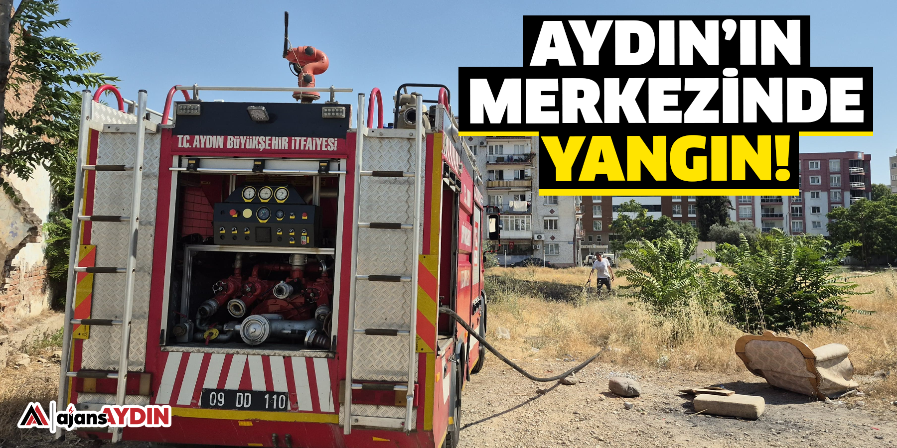 Aydın’ın merkezinde yangın!