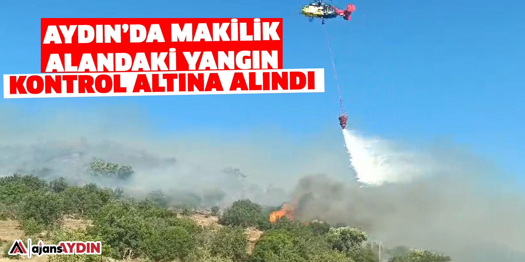 Aydın’da makilik alandaki yangın kontrol altına alındı