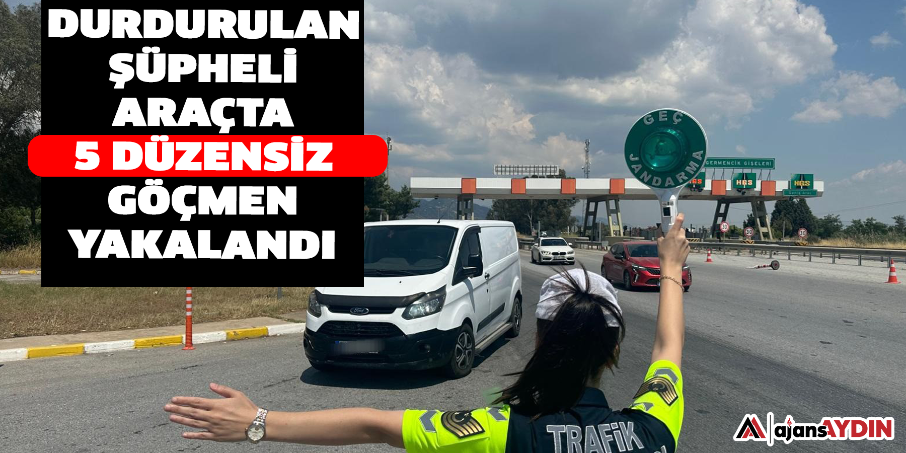 Durdurulan şüpheli araçta 5 düzensiz göçmen yakalandı