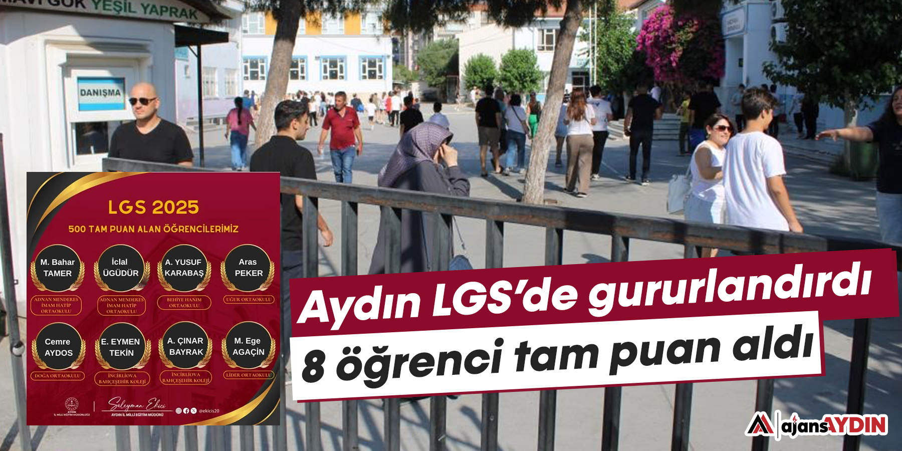 Aydın LGS’de gururlandırdı: 8 öğrenci tam puan aldı