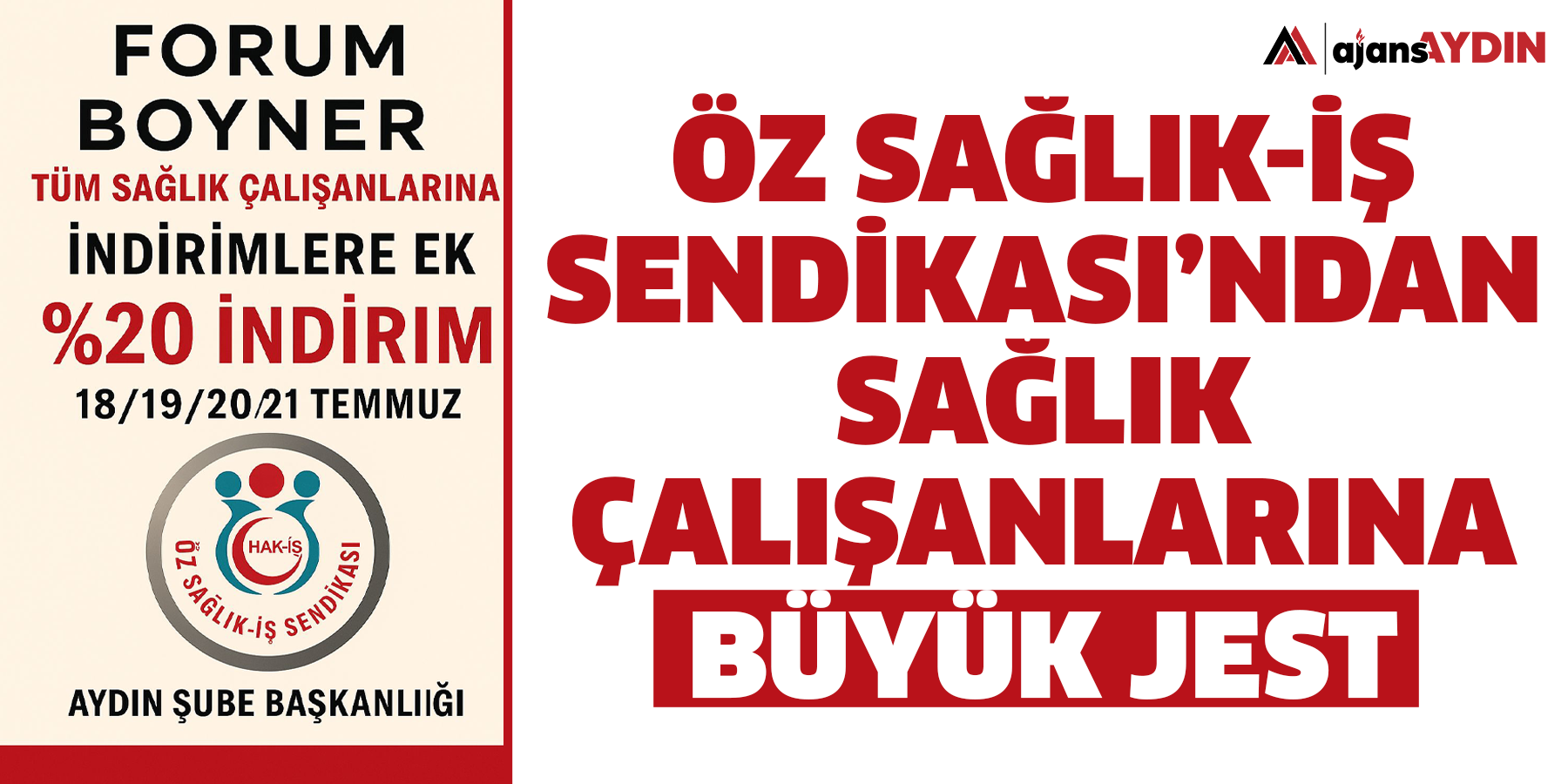 Öz Sağlık-İş Sendikası’ndan Sağlık Çalışanlarına Büyük Jest