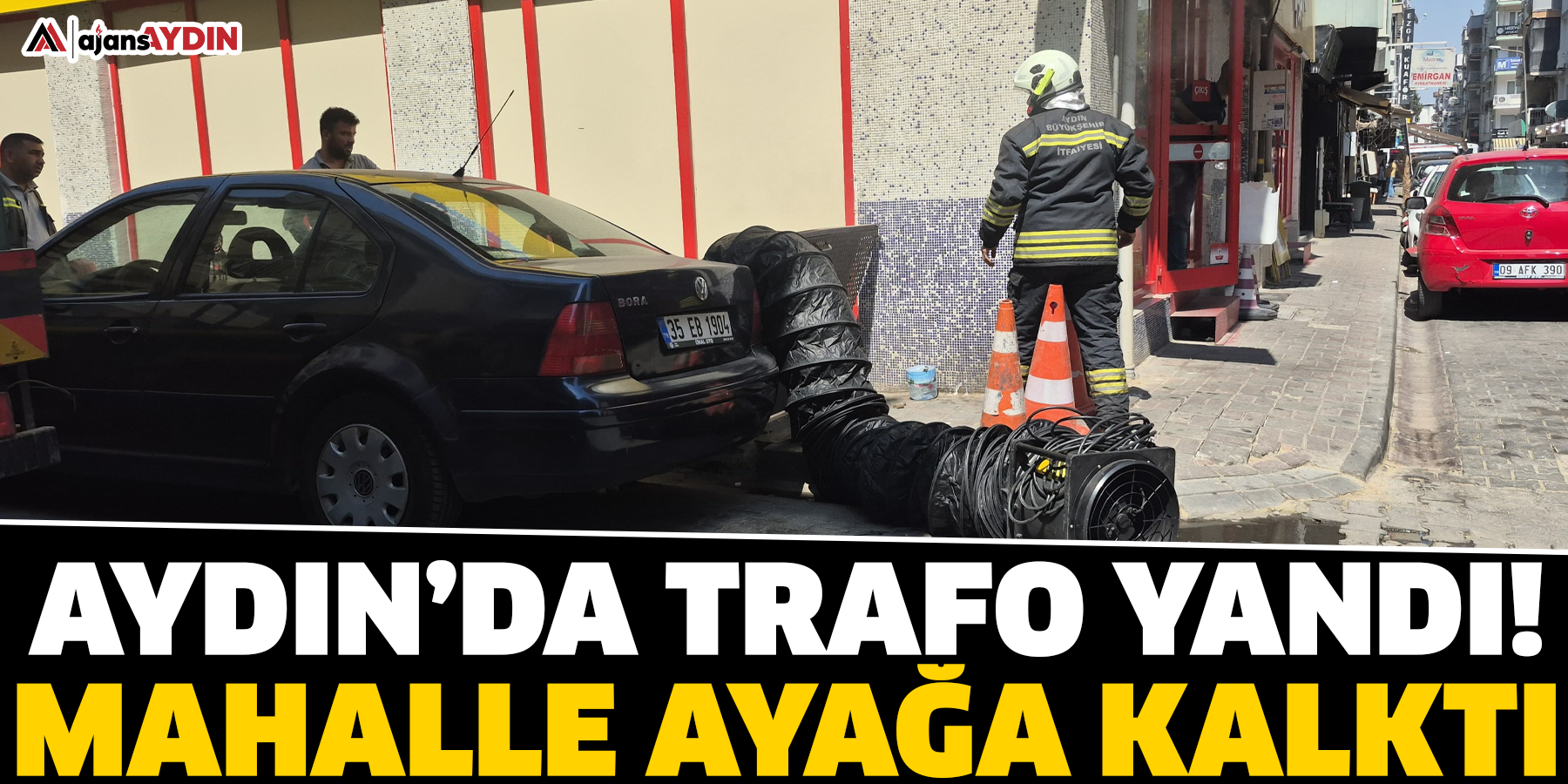 Aydın’da trafo yandı!  Mahalle ayağa kalktı