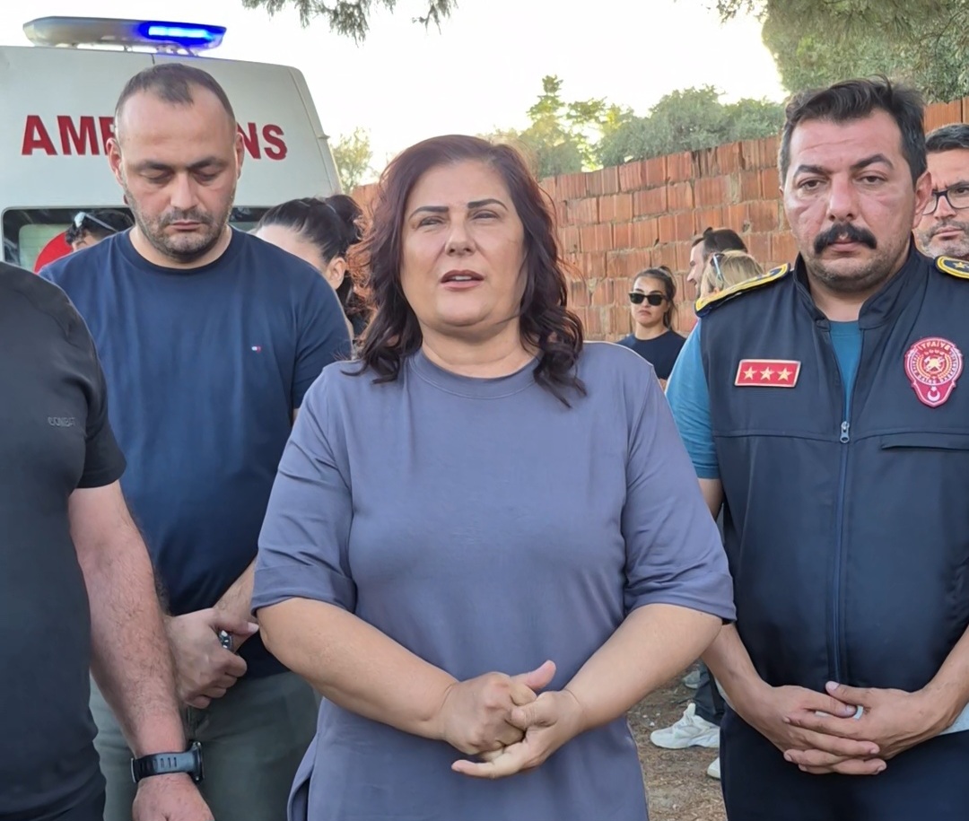Özlem Çerçioğlu yangın bölgesinde