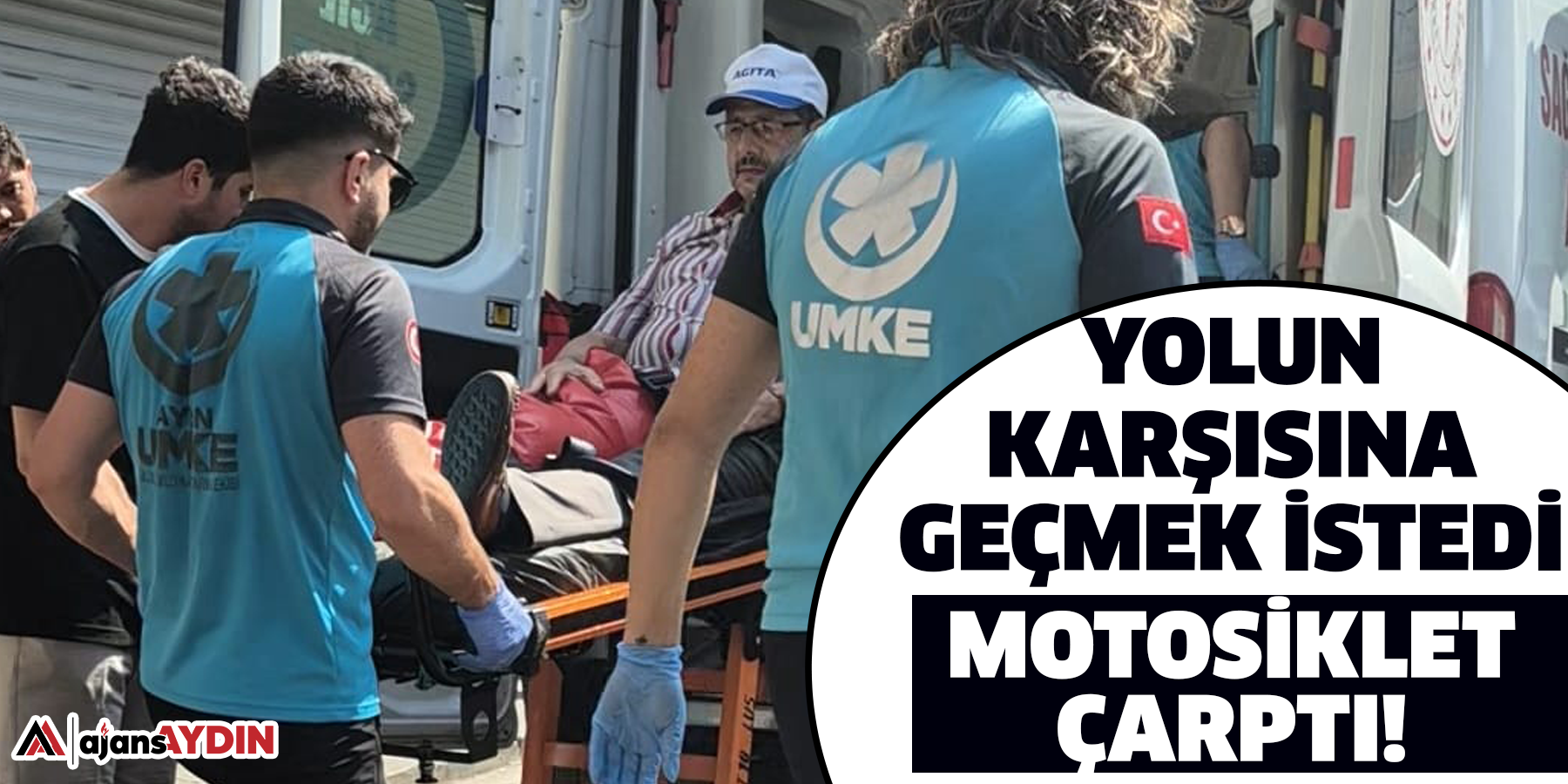 Yolun karşısına geçmek istedi  Motosiklet çarptı
